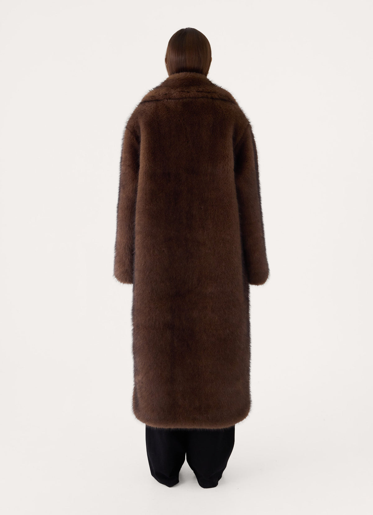 aspen avenue faux fur coat chocolate