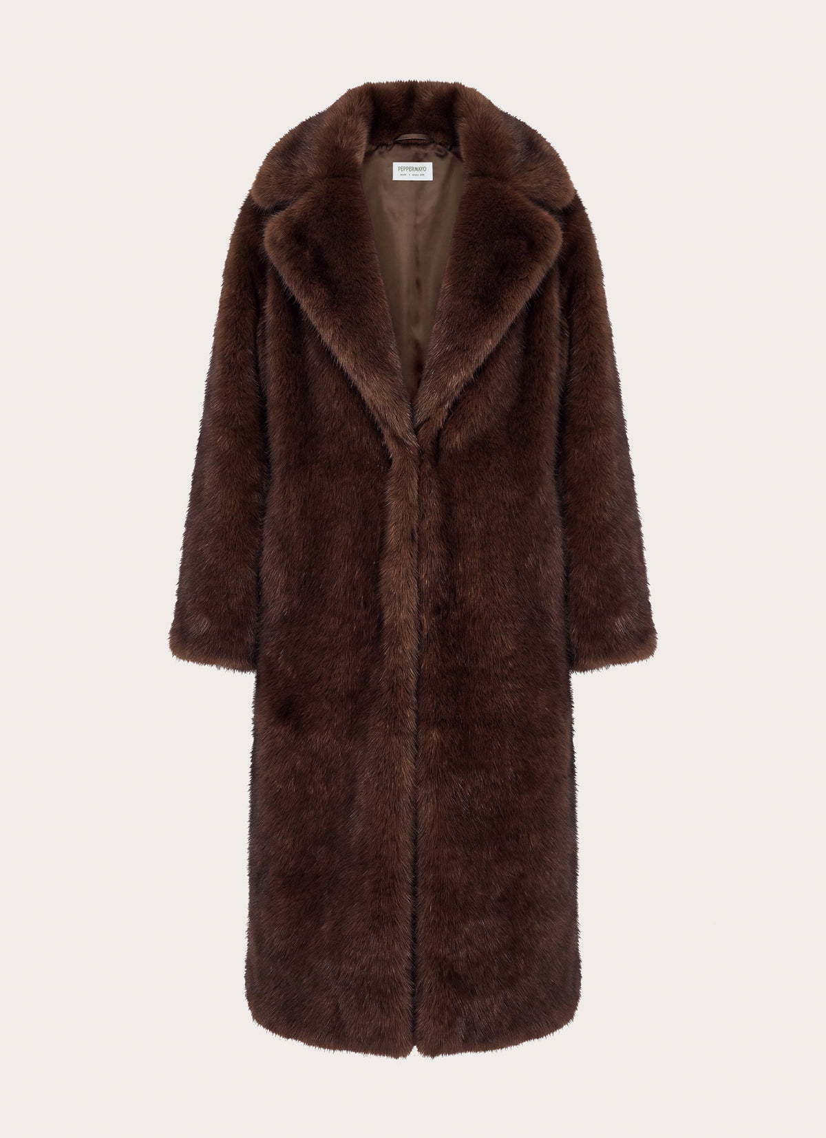 aspen avenue faux fur coat chocolate