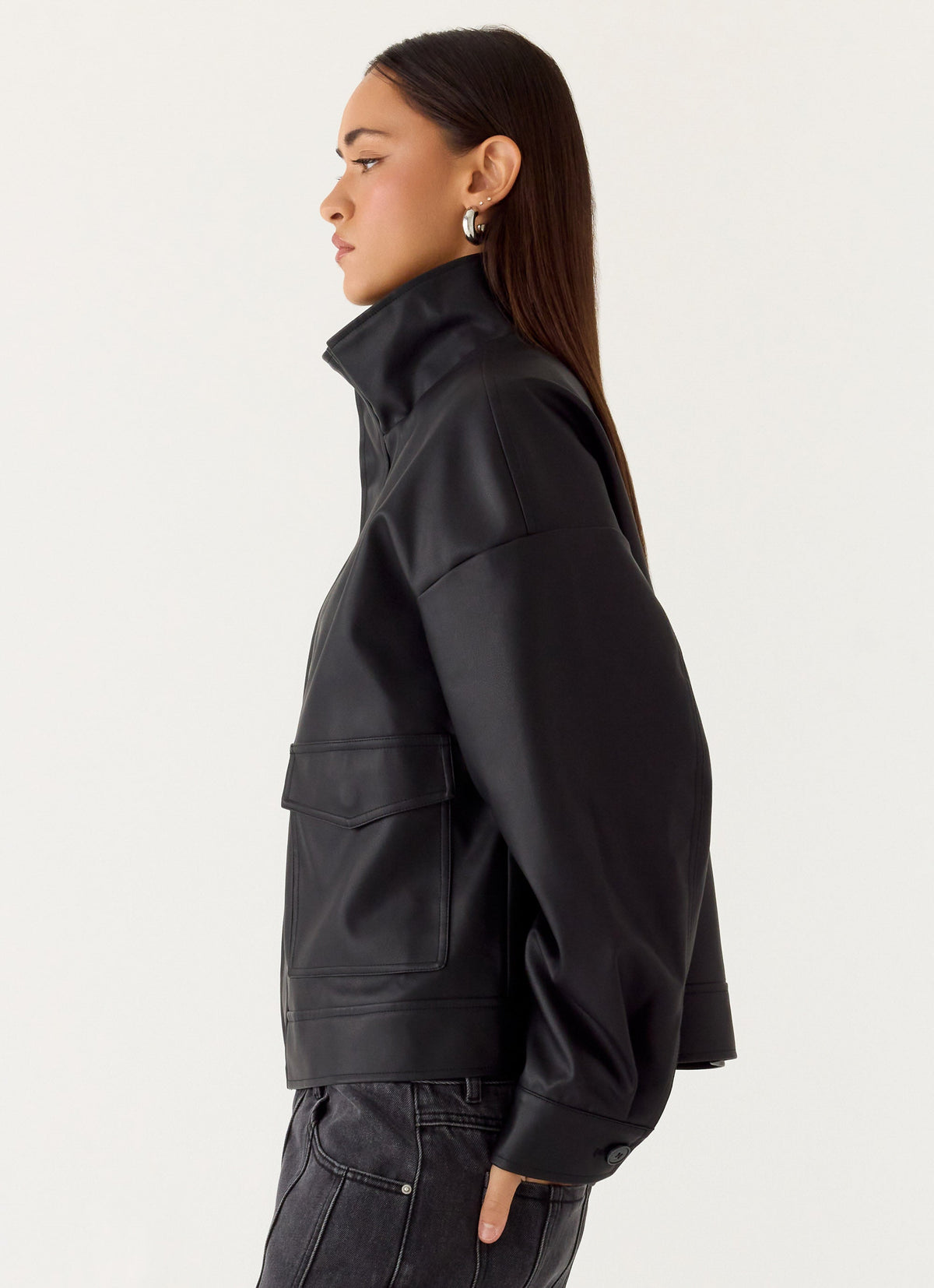 james pu bomber jacket black