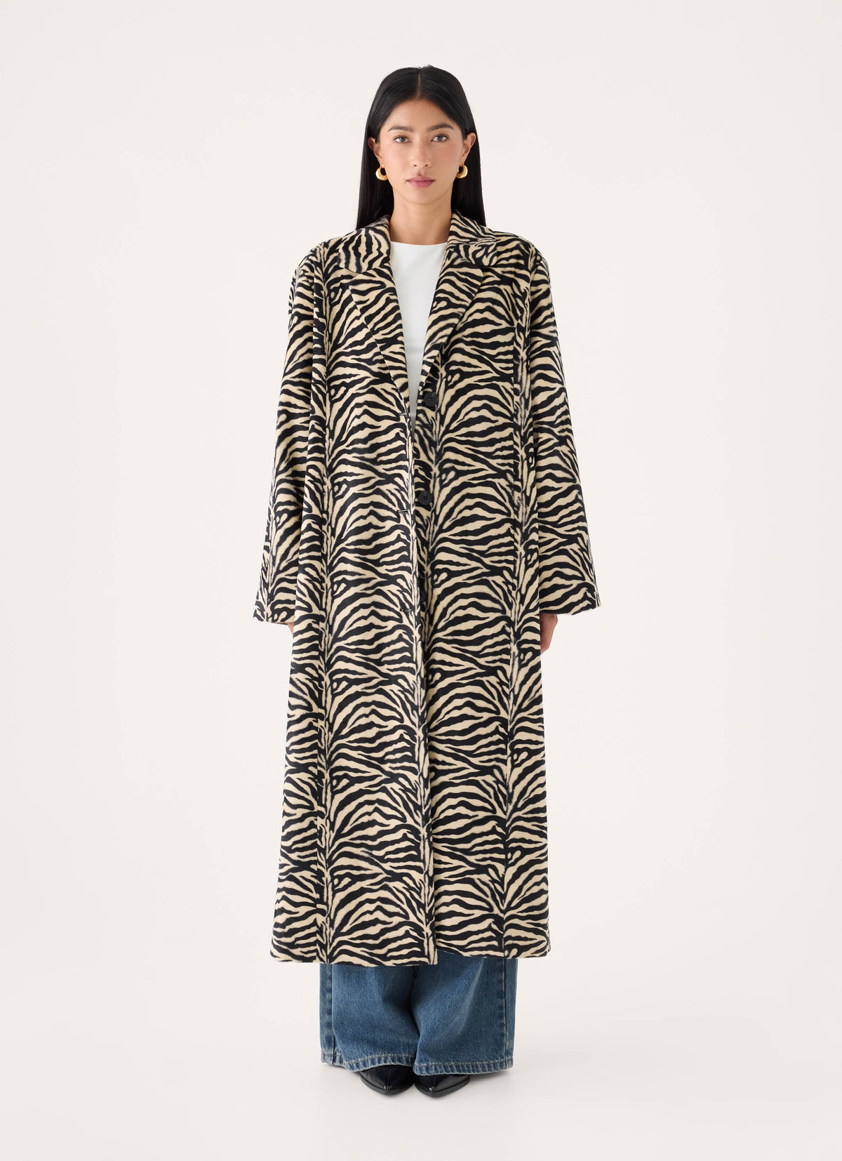 lirena fitted zebra coat zebra