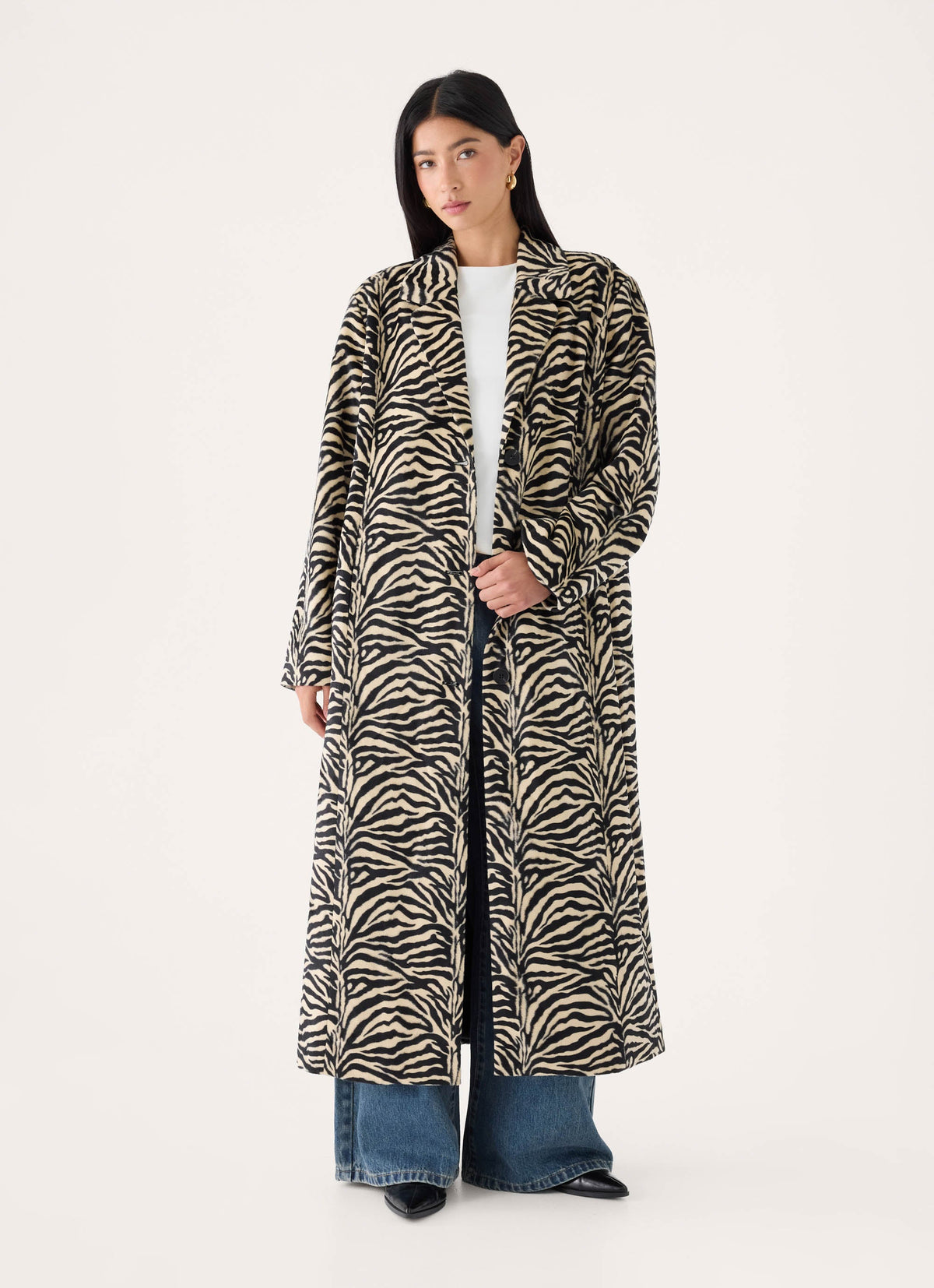 lirena fitted zebra coat zebra