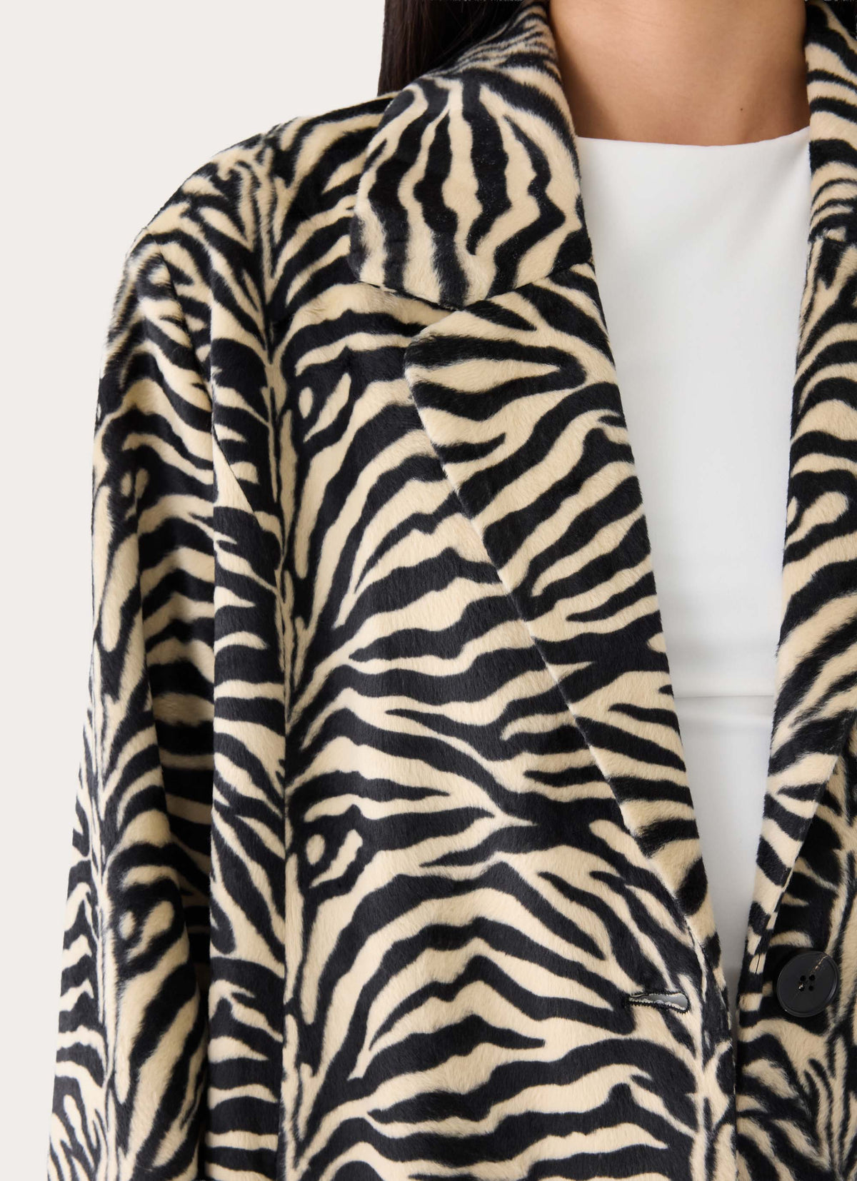 lirena fitted zebra coat zebra