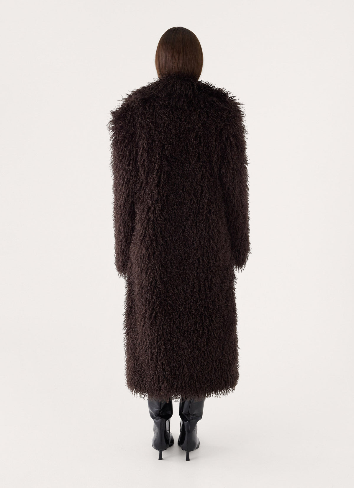 valensia faux fur coat deep taupe