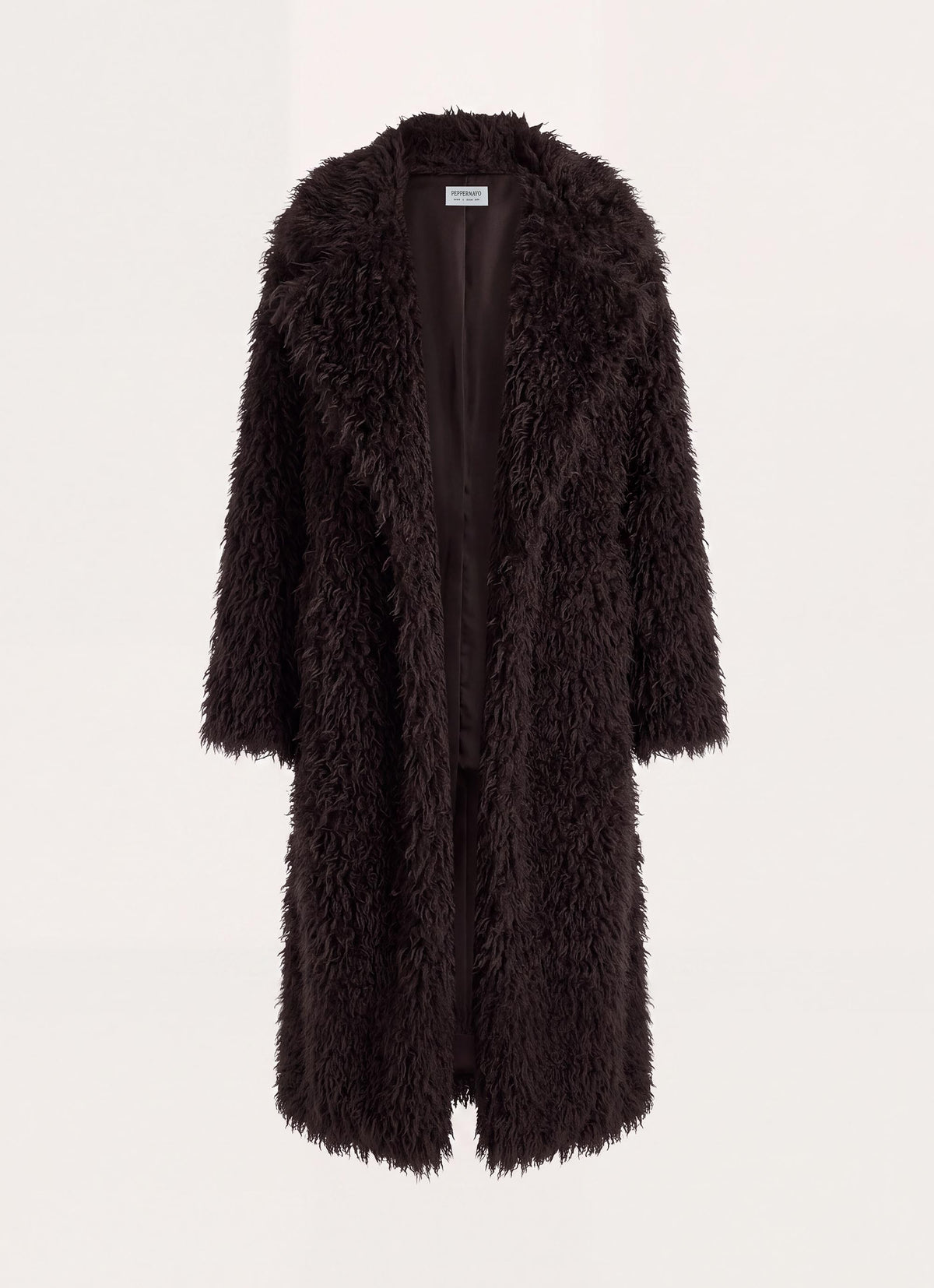 valensia faux fur coat deep taupe